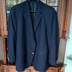 Burberry Navy Blue Sport Coat Classic Design